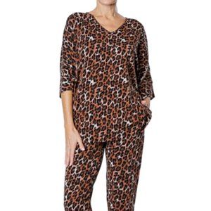 Natori Ombre Leopard Short Sleeve Pajamas